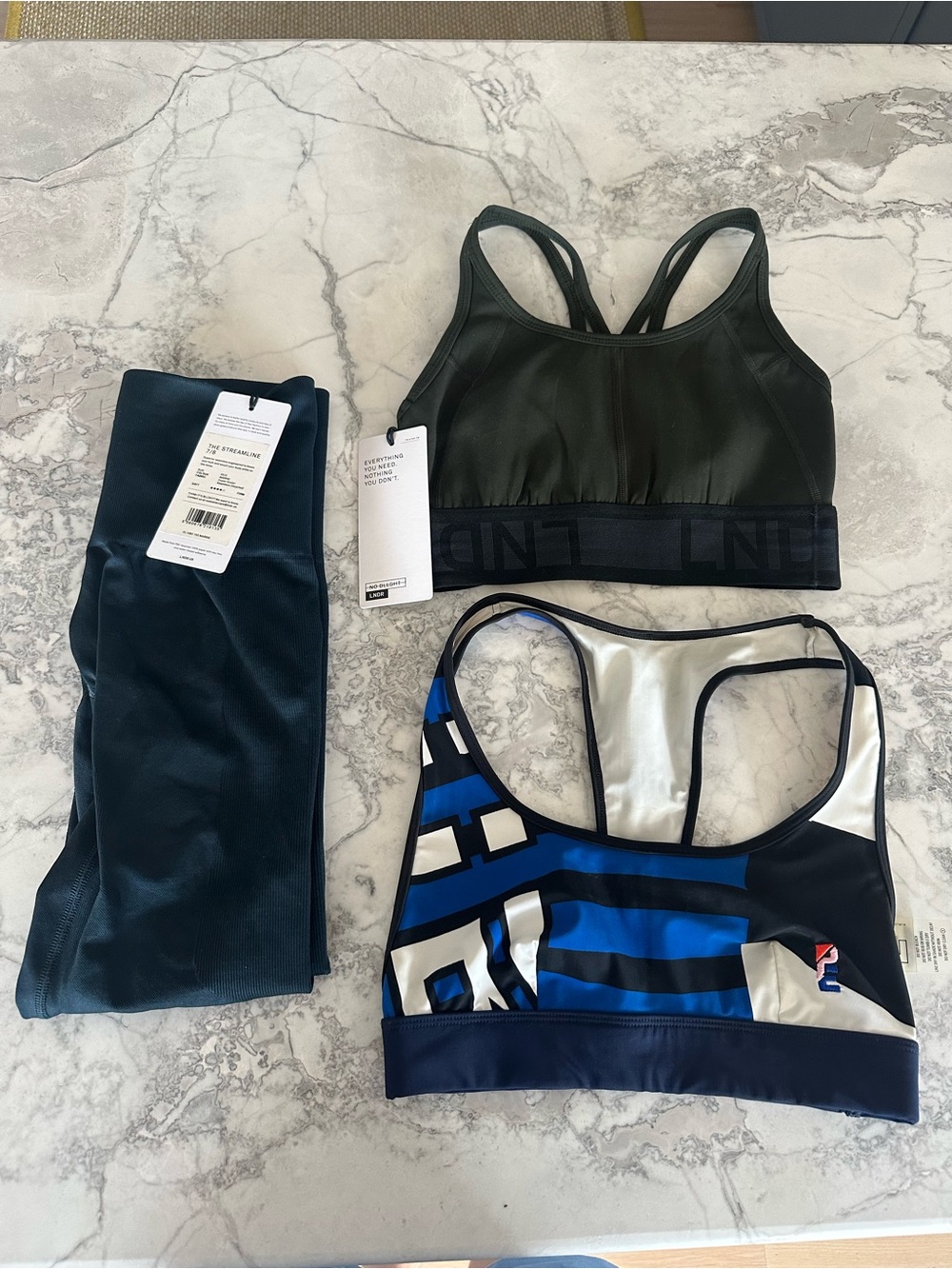LNDR and PE Nation bundle (XS-S): NWT sports bra and leggings + new sports bra